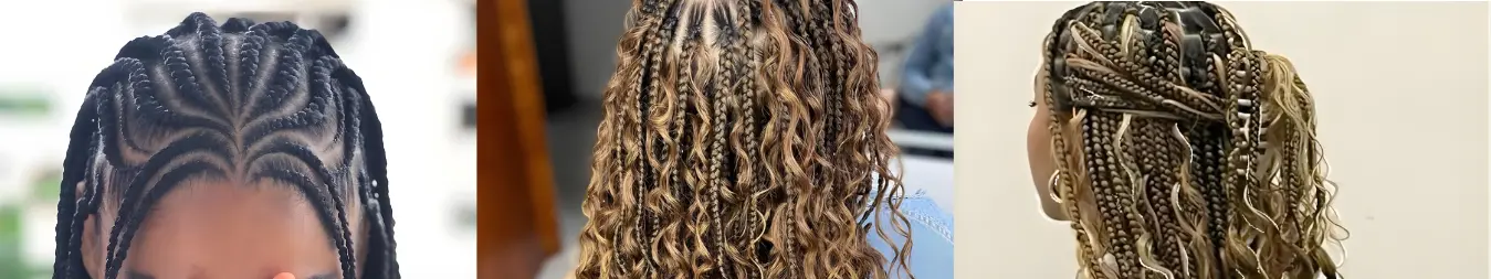 trending protective hairstyles in 2025 including fulani braids boho braids and goddess braids
