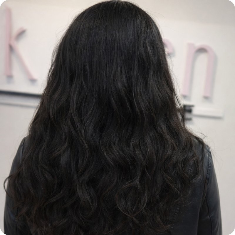 Hair extension transformation at Karmi Beauty Salon in Jamaica Queens