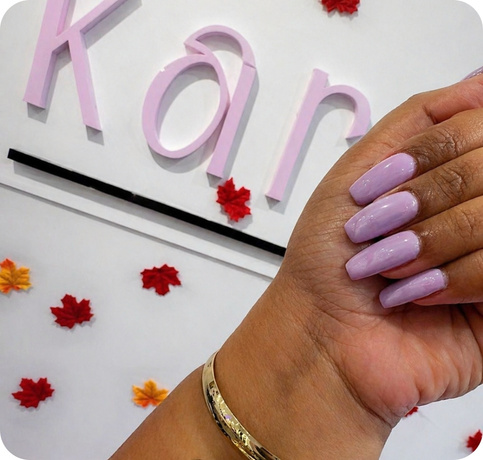 Gel and acrylic nail design at Karmi Beauty Salon